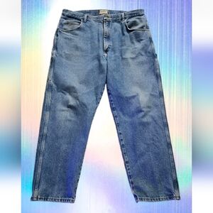 Schmidt Workwear Jeans Y2k Carpenter Mens 40X29 Blue Grunge Hammer Loop